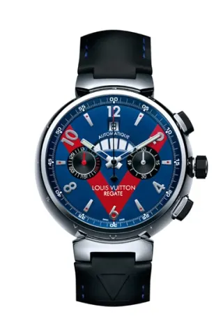 Segel-Uhr: die Tambour Automatic Regatta Navy von Louis Vuitton