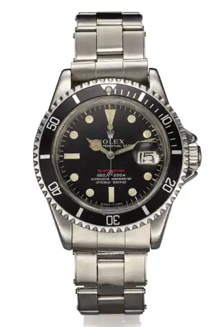 Rolex Red Submariner, versteigert bei Antiquorum in New York im Dezember 2015 für 11.250 US-Dollar