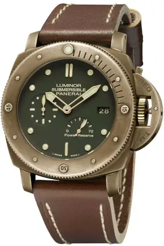 Bronze-Uhr aus dem Hause Panerai: Submersible 1950 3 Days Power Reserve Automatic Bronzo