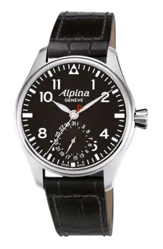 Mit Manufakturwerk: die Startimer Pilot mit Zeigerdatum von Alpina