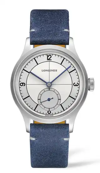 Longines: Heritage Classic mit blauem Lederband