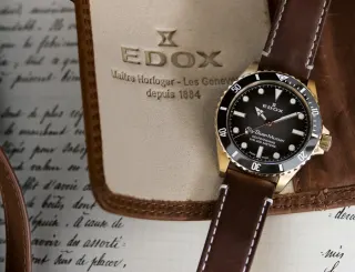 Edox: Skydiver Military Bronze Limited Edition