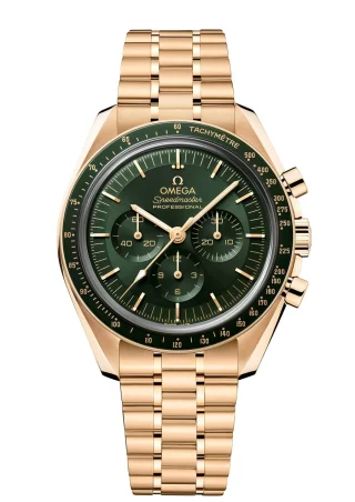 Omega Speedmaster Moonwatch Moonshine-Gold mit grün PVD-beschichtetem Zifferblatt