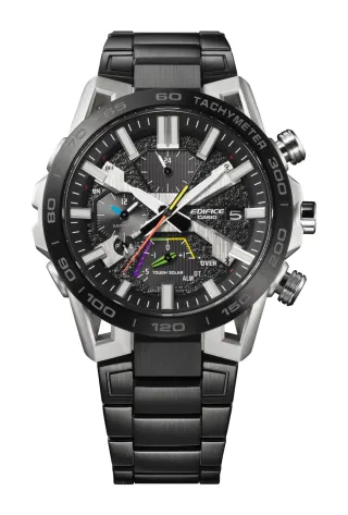 Casio: Edifice EQB-2000 Connected Chronograph mit schwarzem Band