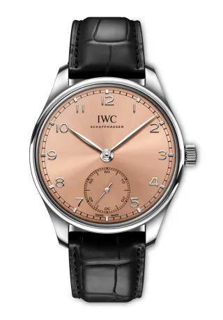 IWC: Portugieser Automatic 40 in Lachsrot