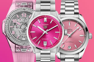 Barbiecore Trend, pinke Uhren, Hublot, TAG Heuer, Omega