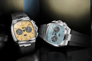 Glashütte Original Seventies Chronograph Panoramadatum „Golden Bay“ und „Ocean Breeze“