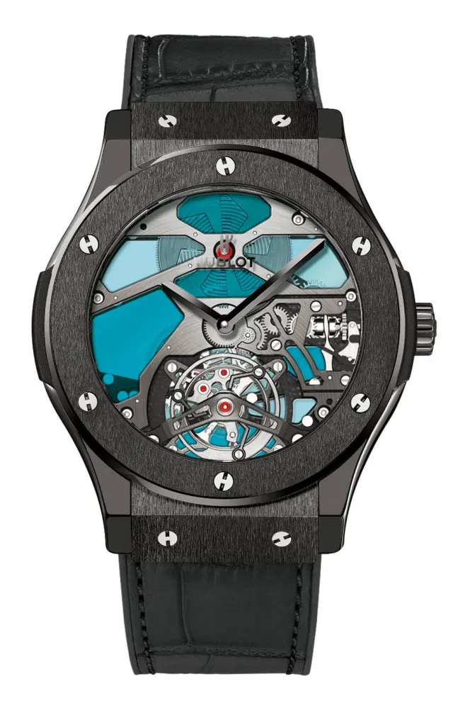 Hublot: Classic Fusion Tourbillon Ceramic Blue Vitrail