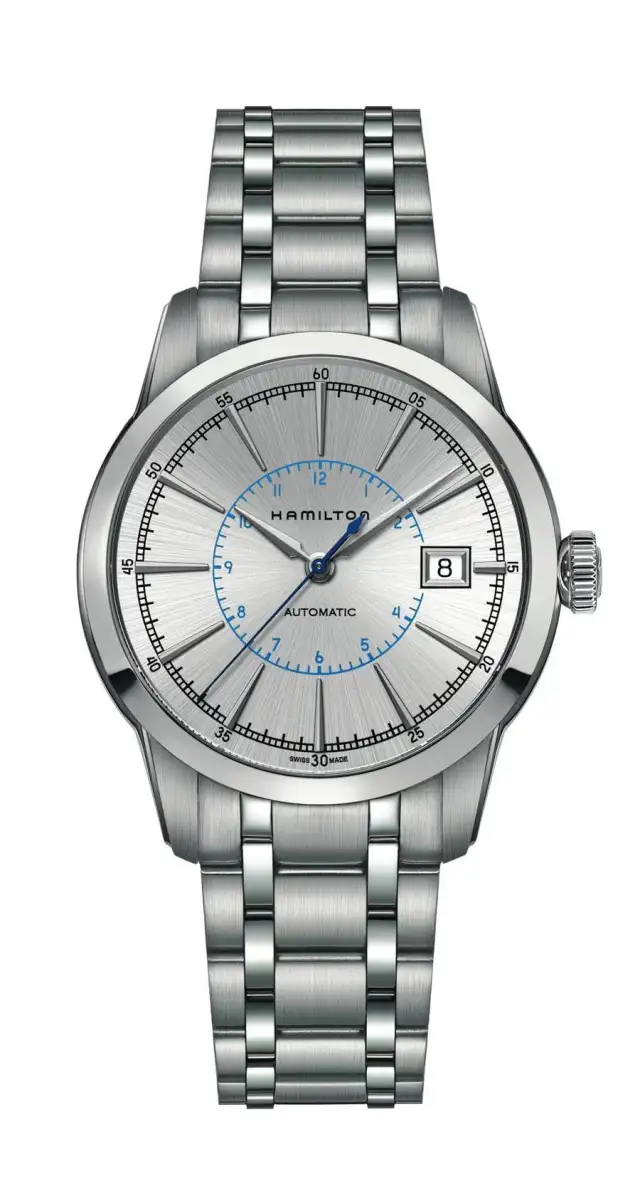 Mit hellem Zifferblatt und Edelstahlband: Hamilton RailRoad Gents Auto