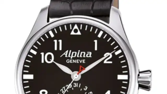 Mit Manufakturwerk: die Startimer Pilot mit Zeigerdatum von Alpina