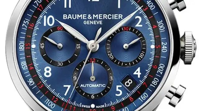 Mit blauem Zifferblatt: der Capeland Chronograph von Baume & Mercier