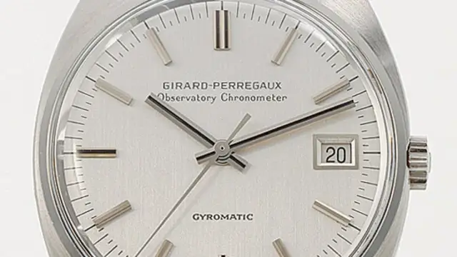 Schnellschwinger mit drei Zeigern: Zu den zahlreichen Girard­Perregaux-Modellen mit Kaliber 32.7 HF und fünf Hertz Unruhfre­quenz gehörte diese Gyromatic von 1966