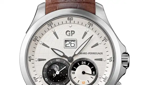 Girard-Perregaux: Traveller Large Date, Moon Phases & GMT in Edelstahl