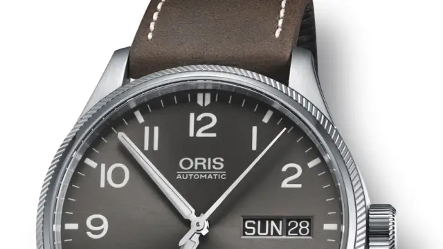 Oris: Big Crown ProPilot Day Date mit Retro-Lederband