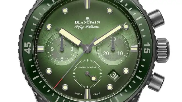 Blancpain Fifty Fathoms Bathyscaphe Chronograph Flyback Green Dial