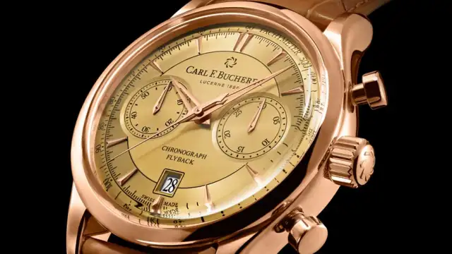 Carl F. Bucherer: Manero Flyback in Gold mit champagnerfarbenem Zifferblatt