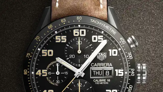 TAG Heuer: Carrera Calibre 16 Day-Date Chronograph Black Titanium