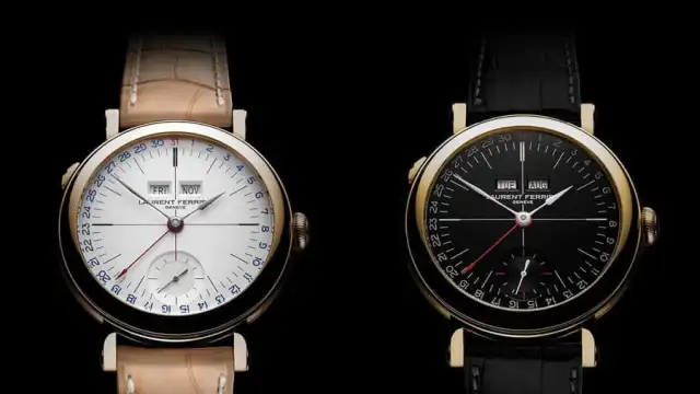 Laurent Ferrier Galet Annual Calendar School Piece in opalin und schwarz