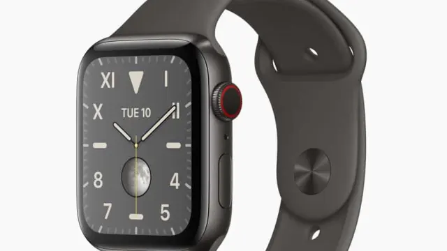 Apple Watch Series 5 mit einem Gehäuse aus schwarz DLC-beschichtetem Titangehäuse