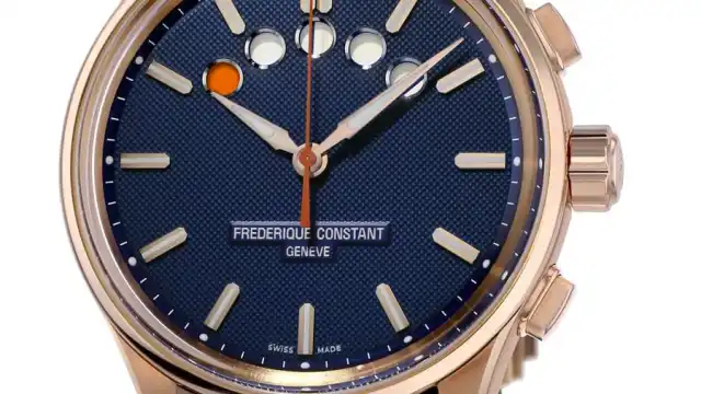 Frederique Constant: Yacht Timer Regatta Countdown mit Roségoldplattierung und blauem Zifferblatt