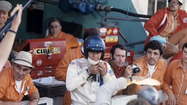 Steve McQueen bei den Dreharbeiten zu "Le Mans" im Juni 1970