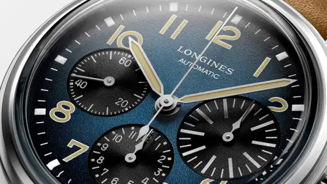 Longines vergrößert bei der Avigation BigEye das Hilfszifferblatt der Stoppminuten