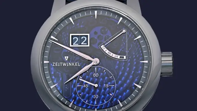 Zeitwinkel: 273° Saphir Bleu