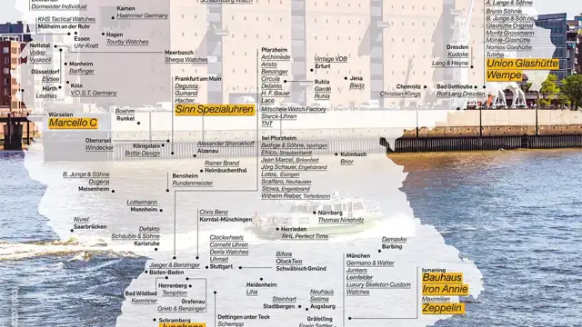 Special Deutsche Uhrenmarken Landkarte 2021