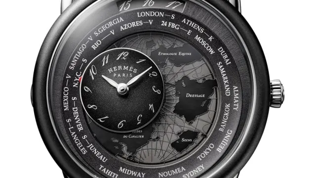 Hèrmes: Arceau Le Temps De Voyageur in Platin 41mm