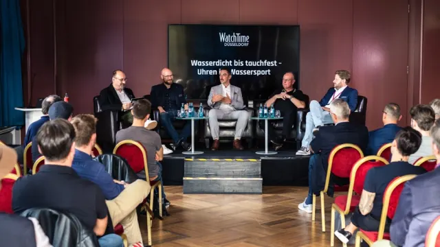 Diskussion: "Wasserdicht bis tauchfest - Uhren im Wassersport" bei der WatchTime Düsseldorf 2022