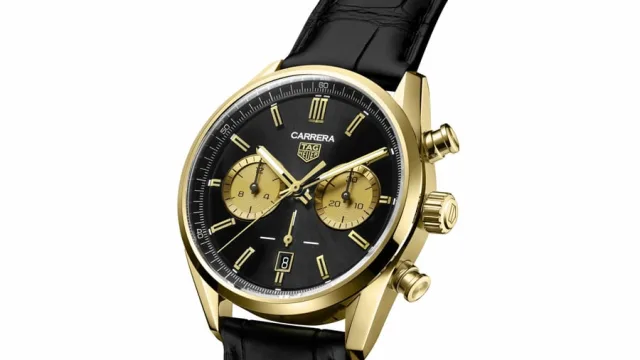 TAG Heuer: Carrera Chronograph in Schwarz und Gold