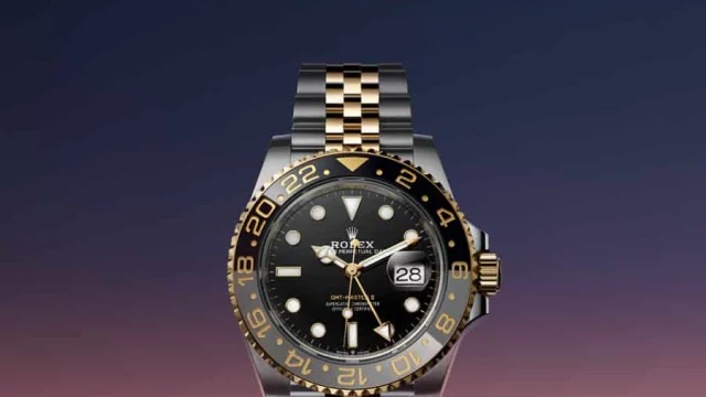 Rolex: Oyster Perpetual GMT-Master II in Bicolor mit schwarz-grauer Lünette