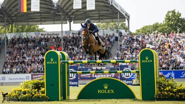 ROLEX TESTIMONEE DANIEL DEUSSER RIDING KILLER QUEEN VDM SECOND IN THE ROLEX GRAND PRIX AT CHIO AACHEN 2023