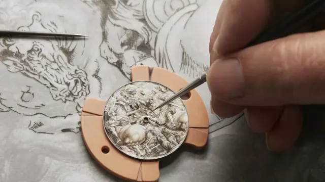 Vacheron Constantin: Gravur des Zifferblatt der Les Cabinotiers Hommage an Peter Paul Rubens "La Lutte pour l'étendard de la Bataille d'Anghiari"