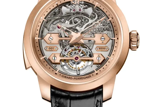 Girard-Perregaux: Minutenrepetition Tourbillon mit Goldbrücken, Frontaufnahme