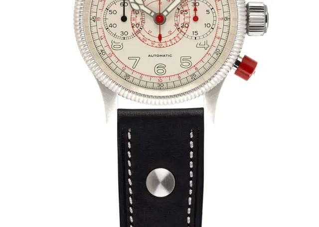 Hanhart: Pioneer TachyTele mit cremefarbenem Zifferblatt