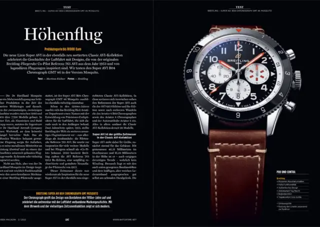 UHREN-MAGAZIN-Test: Breitling Super AVI B04 Chronograph GMT 46 Mosquito