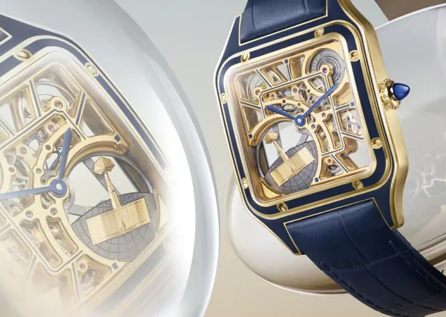 Cartier: Santos-Dumont Skeleton, limitierte Edition in Gelbgold