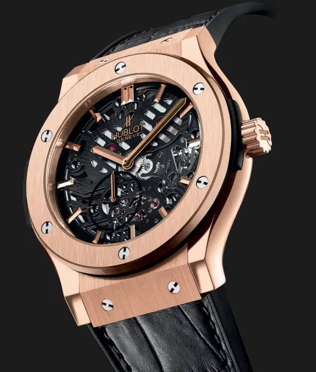 Die Classic Fusion Extra-Thin Skeleton von Hublot