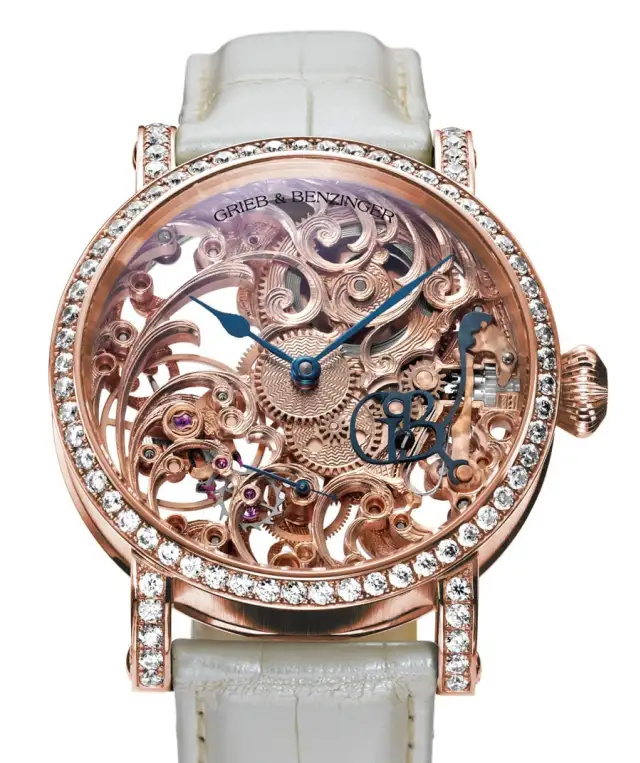 Skelettuhr Pearl Blossom von Grieb & Benzinger Skelettuhr Pearl Blossom von Grieb & Benzinger