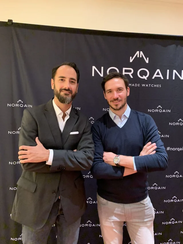 Felix Neureuther (rechts) mit Chronos-Redakteur Alexander Krupp, beide aus Garmisch-Partenkirchen