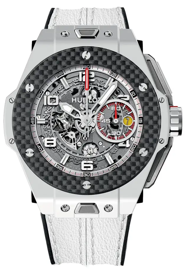 Hublot Big Bang Ferrari White Ceramic Carbon in Weiß