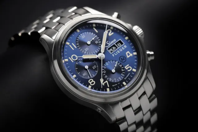 Sinn: 358 Sa Flieger B E mit dunkelblauem Zifferblatt