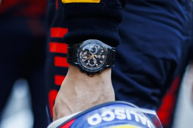TAG Heuer Uhr, Formel 1 Rennfahrer, Helm