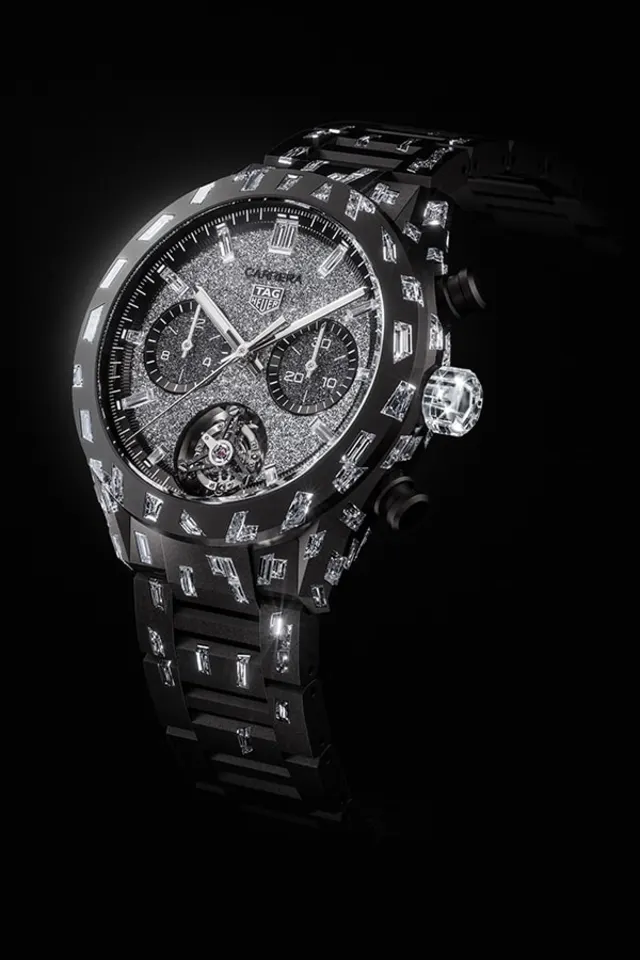 Tag heuer diamond watch mens hot sale