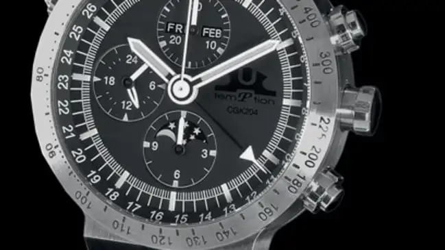 Voll integriert: der Kalenderchronograph CGK205 von Temption