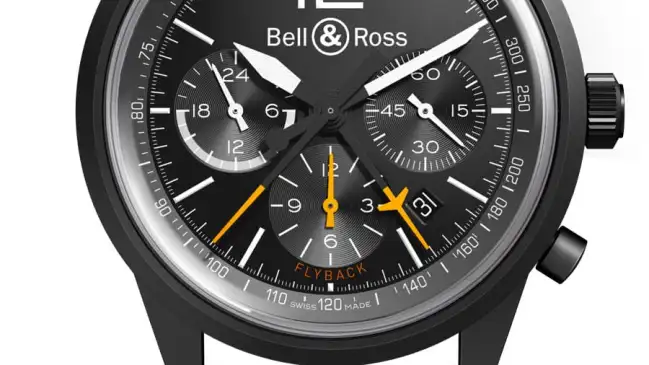 Bell & Ross: BR 126 Blackbird mit orangefarbenem Armband