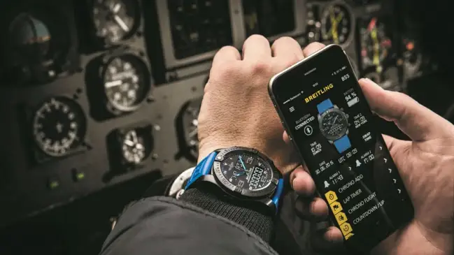 Exospace B55: Den Smartchronographen betrachtet Breitling als Instrument für die Luftfahrtprofis der Zukunft.