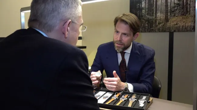 Rüdiger Bucher im Gespräch mit Oris-Co-CEO Rolf Studer