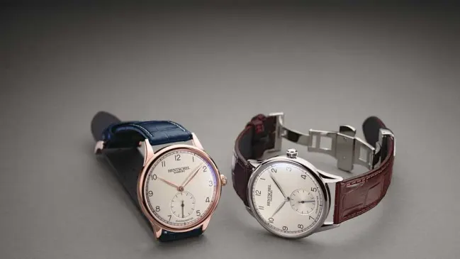 Hentschel: H1 Chronometer in blauem und braunem Band